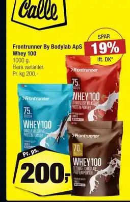 Calle Frontrunner By Bodylab ApS Whey 100 tilbud