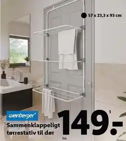 Lidl Weinberger Sammenklappeligt tørrestativ til dør tilbud