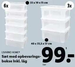 Lidl LIVARNO HOME Sæt med opbevaringsbokse inkl. låg tilbud