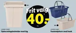 Lidl LIVARNO HOME Opbevaringsbeholder med låg eller Vasketøjskurv med hank tilbud