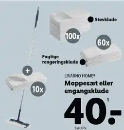 Lidl LIVARNO HOME Moppesæt eller engangsklude tilbud