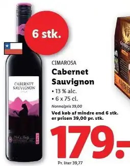 Lidl CIMAROSA Cabernet Sauvignon tilbud