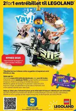 Lidl 2 for 1 entrébillet til LEGOLAND tilbud
