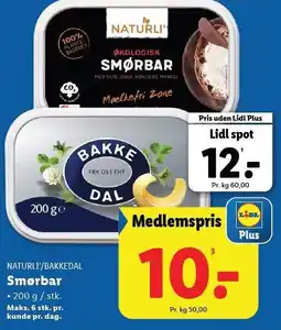 Lidl NATURLI'/BAKKEDAL tilbud