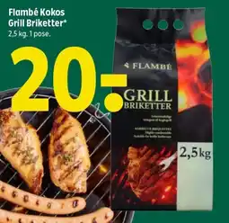 Coop 365 FLAMBÉ kokos grill briketter tilbud