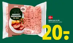 Coop 365 COOP Hakket grisekød 14-18% tilbud