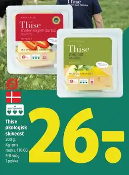 Coop 365 THISE Økologisk skiveost tilbud