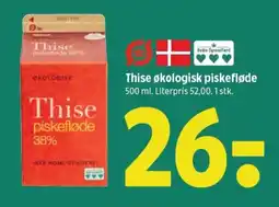 Coop 365 THISE økologisk piskefløde tilbud