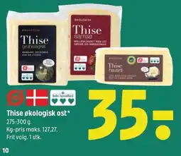 Coop 365 THISE økologisk ost tilbud