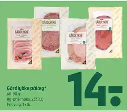Coop 365 Gårdlykke pålæg tilbud