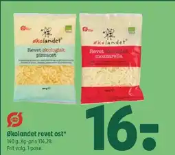 Coop 365 Økolandet revet ost tilbud
