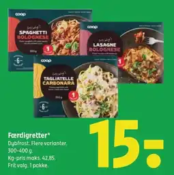 Coop 365 COOP Færdigretter tilbud