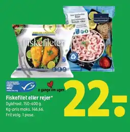 Coop 365 Fiskefilet eller rejer tilbud