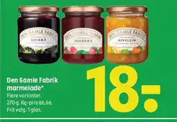 Coop 365 DEN GAMLE Fabrik marmelade tilbud