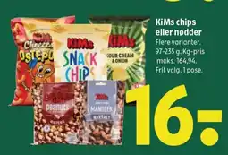 Coop 365 KIMS chips eller nødder tilbud