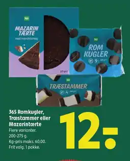 Coop 365 365 Romkugler, Træstammer eller Mazarintærte tilbud