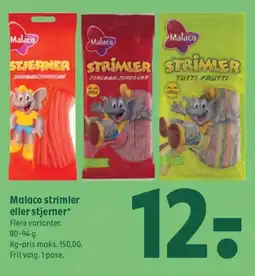 Coop 365 MALACO strimler eller stjerner tilbud