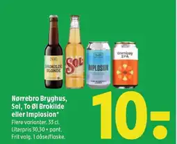 Coop 365 Nørrebro Bryghus, Sol, To Øl Brokilde eller Implosion tilbud