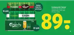 Coop 365 CARLSBERG eller Tuborg tilbud