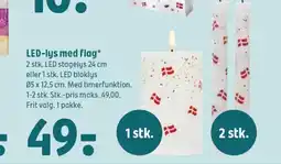 Coop 365 LED-lys med flag tilbud