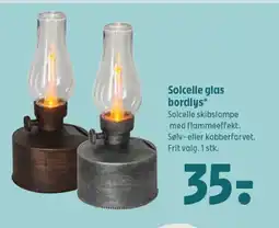 Coop 365 SOLCELLE glas bordlys tilbud
