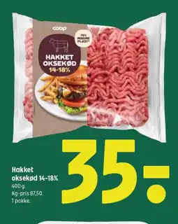 Coop 365 COOP Hakket oksekød 14-18% tilbud
