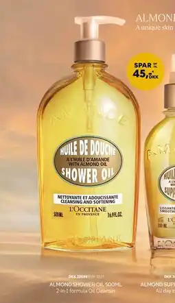 Scandlines Travel Shop ALMOND SHOWER OIL 500ML tilbud