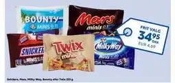 Scandlines Travel Shop Snickers, Mars, Milky Way, Bounty eller Twix 333 g tilbud