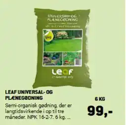 XL-BYG LEAF UNIVERSAL- OG PLENEGØDNING tilbud