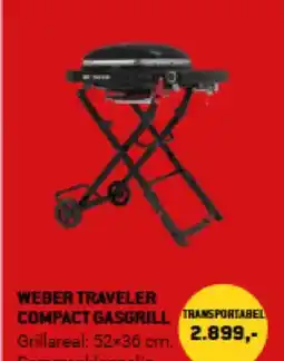 XL-BYG WEBER TRAVELER COMPACT GASGRILL TRANSPORTABEL tilbud