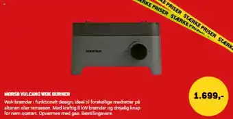 XL-BYG MORSO VULCANO WOK BURNER tilbud