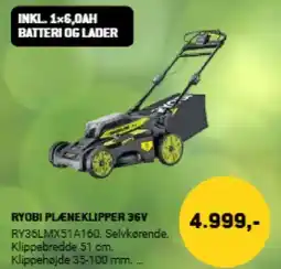 XL-BYG RYOBI PLENEKLIPPER 36V tilbud