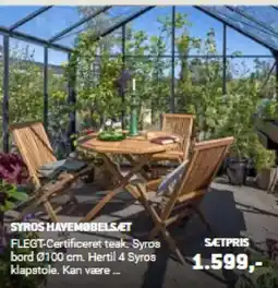 XL-BYG SYROS HAVEMØBELSÆT tilbud