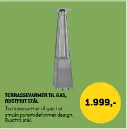 XL-BYG TERRASSEVARMER TIL GAS, RUSTFRIT STÅL tilbud