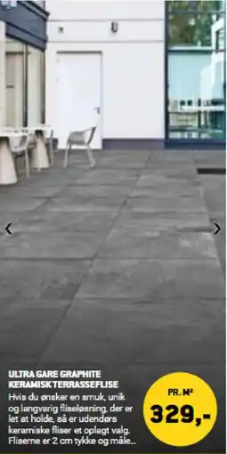 ULTRA GARE GRAPHITE KERAMISK TERRASSEFLISE
