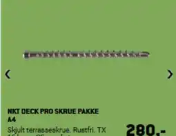 XL-BYG NKT DECK PRO SKRUE PAKKE A4 tilbud