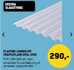 XL-BYG PLASTMO JUMBOLITE TRAPEZPLADE OPAL HVI tilbud