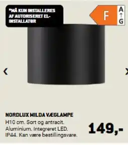 XL-BYG NORDLUX MILDA VÆGLAMPE tilbud