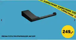 XL-BYG PRESSALIT STYLE TOILETPAPIRHOLDER, MAT SORT tilbud