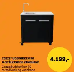 XL-BYG COZZE UDEKØKKEN 90 M/STÅLVASK OG VANDHANE tilbud