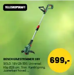 XL-BYG BOSCH GRESTRIMMER 18V tilbud