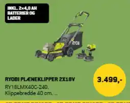 XL-BYG RYOBI PLÆNEKLIPPER 2X18V tilbud