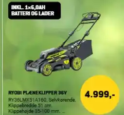 XL-BYG RYOBI PLENEKLIPPER 36V tilbud