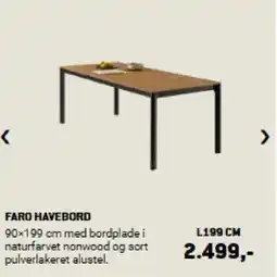 XL-BYG FARO HAVEBORD tilbud