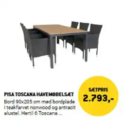 XL-BYG PISA TOSCANA HAVEMØBELS/ET tilbud