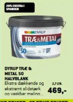 XL-BYG DYRUP TRÆE & METAL 50 HALVBLANK tilbud