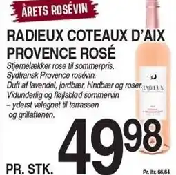 ABC Lavpris RADIEUX COTEAUX D'AIX PROVENCE ROSÉ tilbud