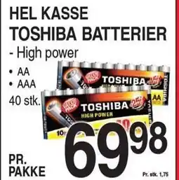 ABC Lavpris HEL KASSE TOSHIBA BATTERIER tilbud