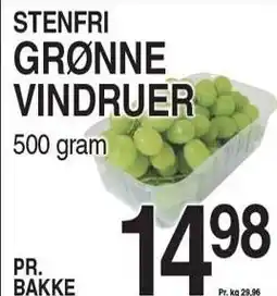 ABC Lavpris STENFRI GRØNNE DRUER tilbud