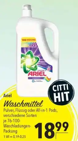 Citti ARIEL Waschmittel tilbud